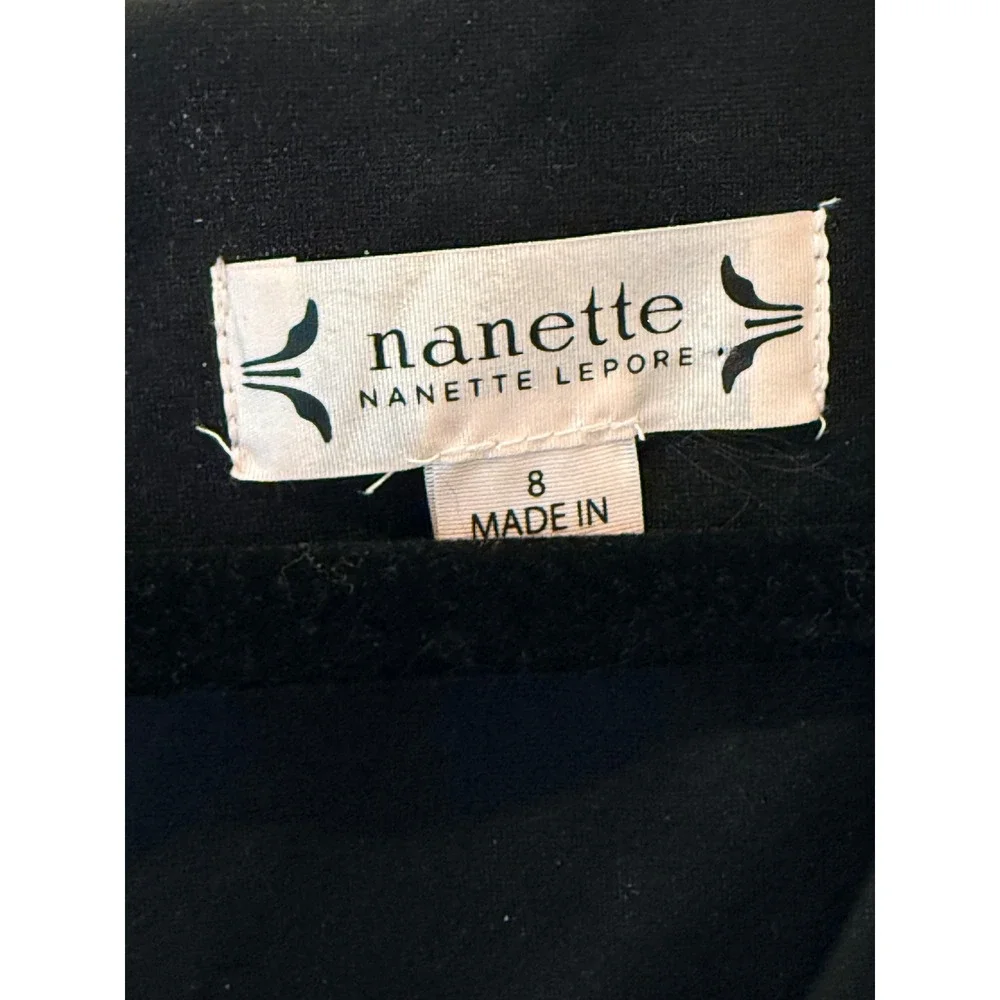 Nanette Lepore Black Lace Cap Sleeve Sheath Dress Size 8 Date Night Party Formal